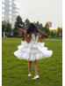 Feifei Sleeves Ivory Lace Tulle Tiered Flower Girl Dress Feifei Sleeves Ivory Lace Tulle Tiered Flower Girl Dress